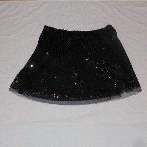 La Chateau black skirt shinny beads.
